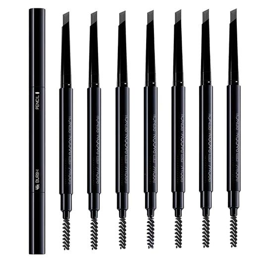 Eyebrow Pencils for Women,8 Pack Ash Gray Eye Brow Pencil Set,Retractable Definer Grey Eyebrow Pencil for Older Women Soft,Waterproof Sweatproof Long-Lasting,with Spoolie Brush,S5.