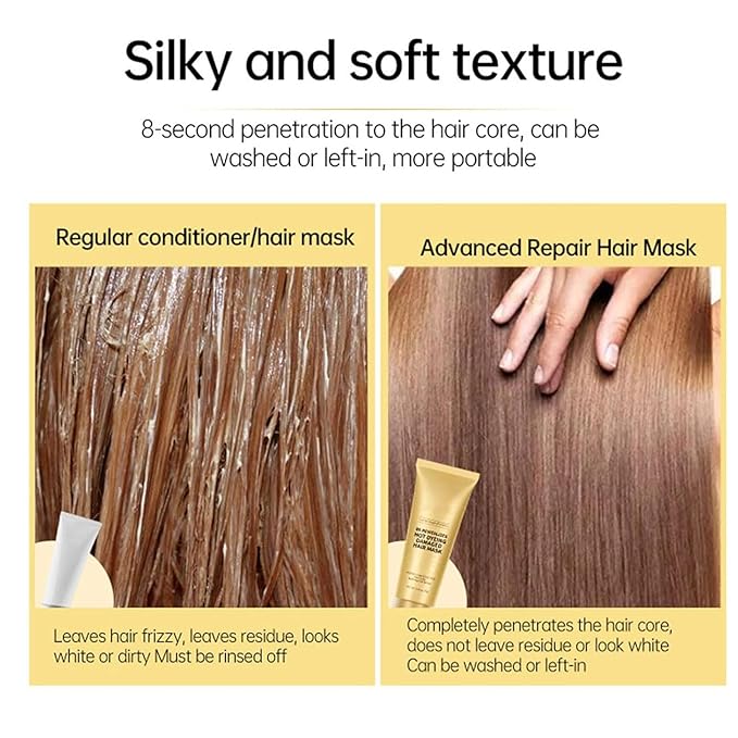 Hair Mask - 8s Revitalizes Hot Dyeing Damaged Hair Professional Keratin Treatment Instantly Smooths Frizz Daily Care Perm And Dye Repair Conditioner - 70 ml
