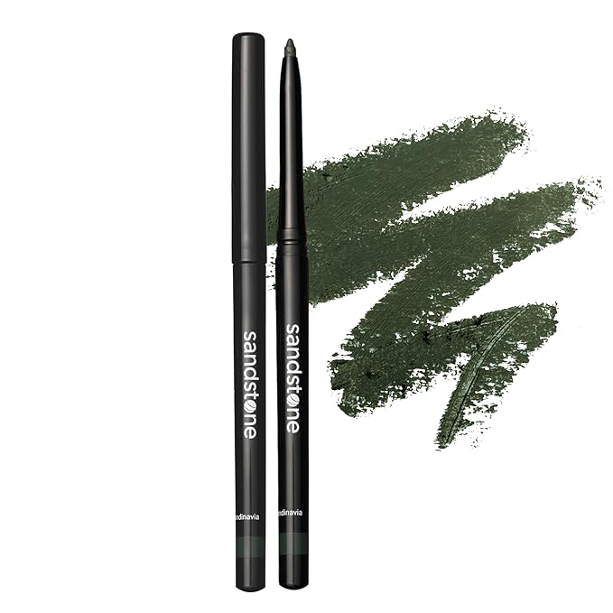 Waterproof Eyeliner Pencil - Vegan Hypoallergenic for Sensitive Eyes - Smudge Proof Gel-Eyeliner - Hypoallergenic Makeup (Green)