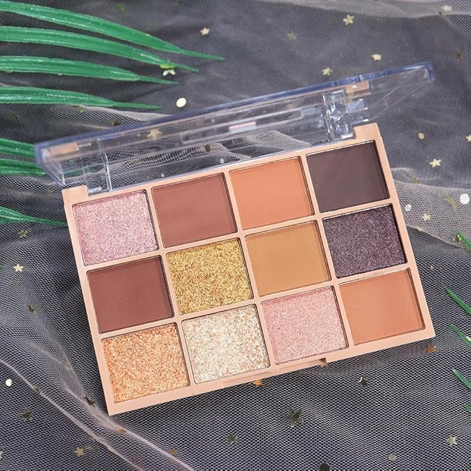 SUAKE Neutral Eye Shadow Palette,Nude Pink Champagne Naked Cream Eyeshadow Palette,Make Up Pallets for Women, Highly Pigmented Long Lasting Naturing-Looking,Blendable,Vegan
