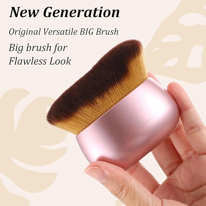 Extra Large Body Makeup Brush For Self Tanner Leg Makeup Bronzer Blend Wet Dry Use Oval Face Back Make Up Brush Mousse Blending Brushes for Provides More Even Pretty Application