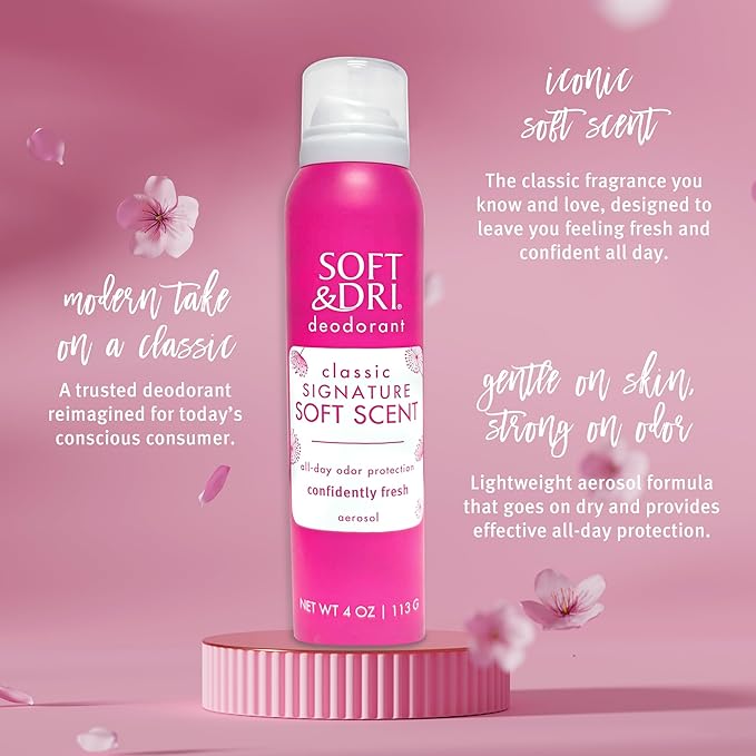 Soft & Dri Classic Signature Soft Scent Aerosol Deodorant, 4 oz