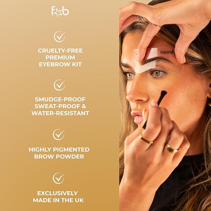 Duo Eyebrow Kit - Light / Medium Brown Makeup Kits Eye Brow Stencil Contour Palette Cosmetics Powder for Women