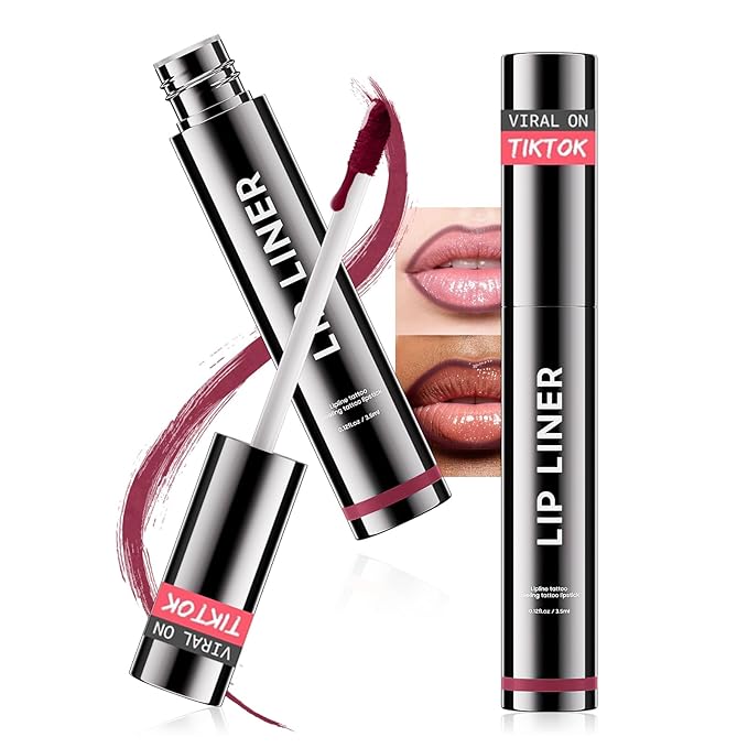 Lip Stain Peel Off - Long-Lasting Lip Liner, Creamy Matte Lip Makeup Waterproof & Smudge-Proof Lip Liner Stain, Highly-Pigmented Pencil for Shaping & Sculpting Lips (Mauve)