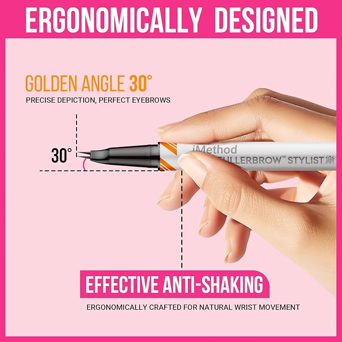 iMethod Curved Eyebrow Pen and Brow Gel Clear - Eye Brow Pencil with Hair Like Strokes for Natural Real-Looking Brows, Eyebrow Makeup for All-Day Defined, Waterproof, Smudge-proof, Light Brown