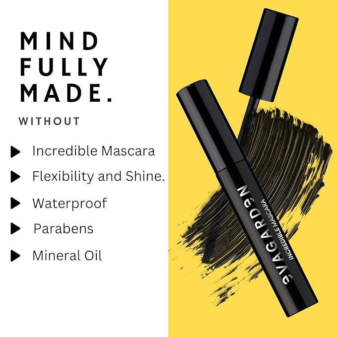 Incredible Waterproof Mascara for Women - Volumizing & Lengthening Mascara for Women - Enhance Defining, Lifts and Strength for Fuller Eyelashes - Long Lasting Smudge Proof Makeup - 0.3 oz