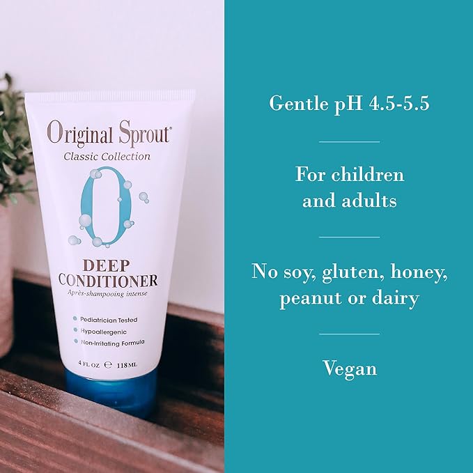 Original Sprout Deep Conditioner for All Hair Types, Vegan Conditioner, 4 oz. Bottle