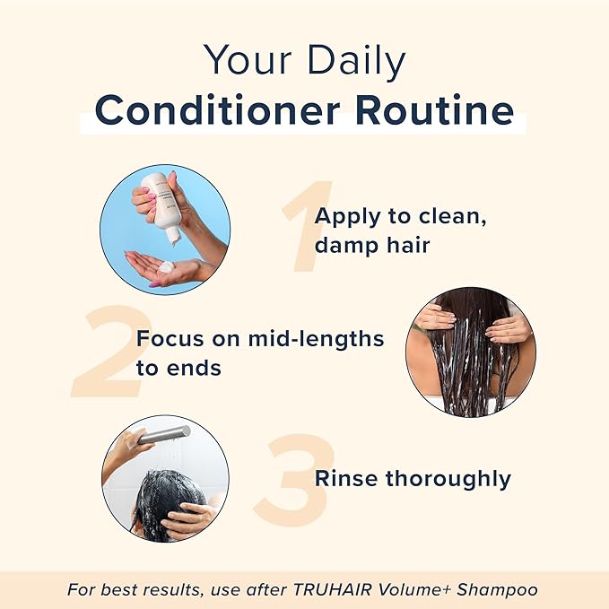 TRUHAIR Volume+ Conditioner with Keratin & Panthenol – Lightweight Hydration & Shine
