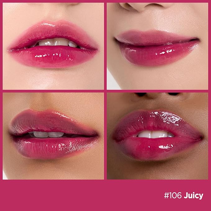 Laka Fruity Glam Lip Tint Mini, Glowing Lip Stain with Wide Color Spectrum, Hydrating & Lightweight Texture, Long-Lasting Bold Stain, Non-Sticky, Vegan, K-Beauty (106 Juicy)