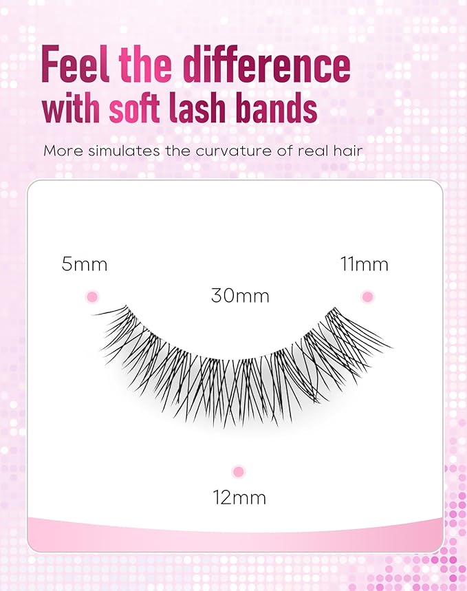 Frihappy False Eyelashes Natural Volume Lashes Cat Eye Lashes C Curl HP-80