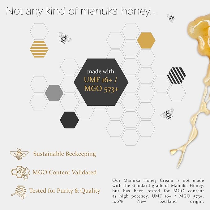 BALM OF GILEAD Manuka Eczema Honey Cream - Moisturizer for Sensitive Skin, Eczema, Psoriasis & Dermatitis - Manuka Honey Ointment, Grassfed Tallow