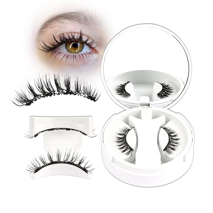 Veleasha Magnetic Eyelashes Manga Lashes Soft Lash Magnetic Lashes with Applicator Natural Look Reusable No Glue Easy to Apply & Remove Spiky False Eyelashes Eyelash Wispy (Diva)
