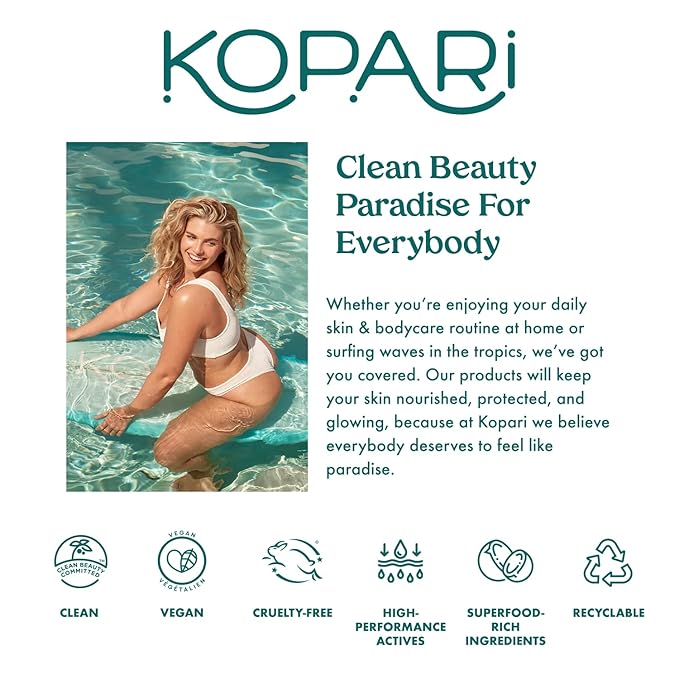 Kopari Aluminum Free Coconut Deodorant, Non Toxic & Clean Plant-Based, No Parabens or Baking Soda, Long Lasting Protection, Original & Charcoal 2 Pack