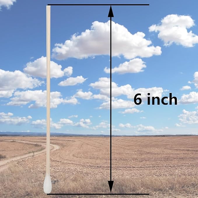6 Inch Long Cotton Swabs,2000pcs Cotton Swabs,Long Cotton Swabs with Wooden Handle,Great for Gun Cleaning,Pet Care and Makeup