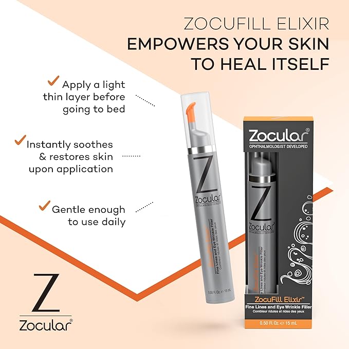 Zocufill Elixir Eye Gel and Face Serum – Helps Reduce the Appearance of Dark Circles, Puffiness, Fine Lines & Wrinkles