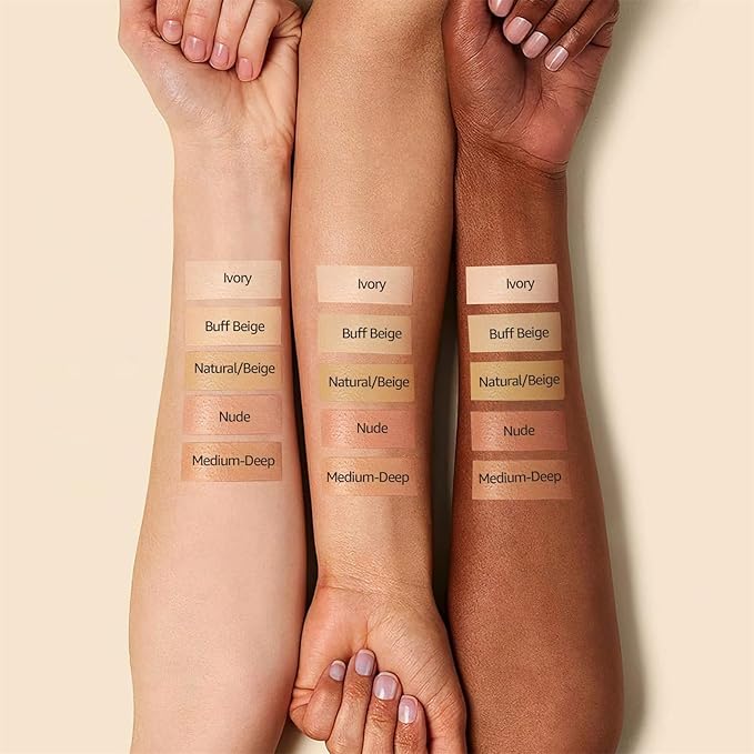 Mushroom Head Air Cushion CC Cream Foundation Full Coverage Moisturizing Oil Control Waterproof Long-Lasting Even Skin Tone Natural Cream Foundation for Mature Skin (Buff Beige)