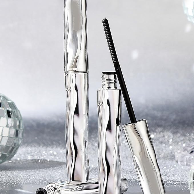 Zkyo Steel Tube Eyelash Primer, Small Steel Tube Mascara, Waterproof Long-Lasting 3D Curling Eyelash Iron with No Flaking, Sweat-Proof, Lengthening, Quick-Drying and Reuse (3pc)