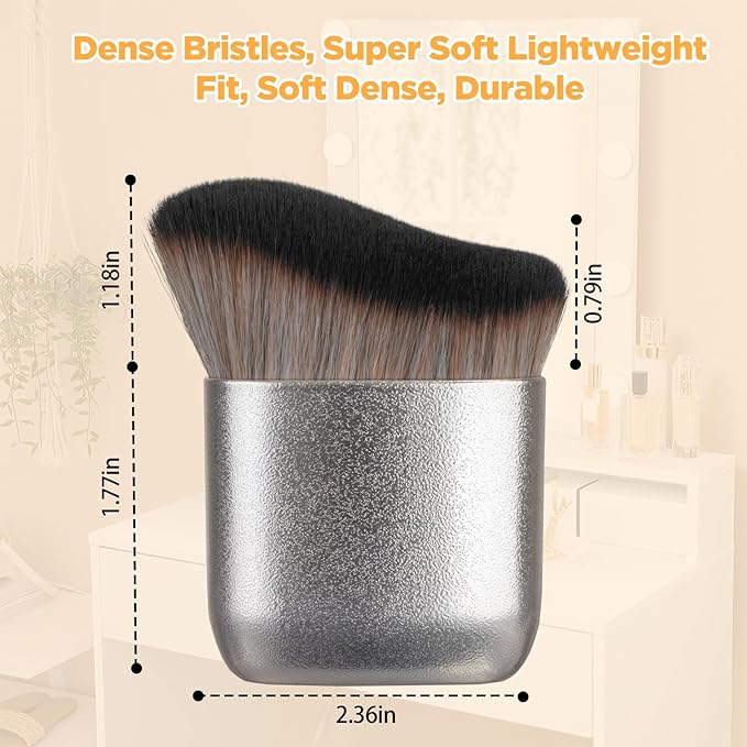 Self Tanner Brush,Large Self Tanning for Self Tan,Kabuki body brush for self tanner,Body Makeup Brush for Leg Makeup,Bronzer Shimmer Glow Blend Brush,Sunless Tanner Makeup Body Brushes (grey)