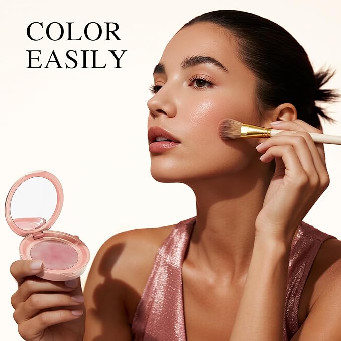 Luminous Blush Powder-Multi-Use Formula, Ultra-Fine & Smooth, Longer-Lasting Wear with Natural Luminous Glow (01#)