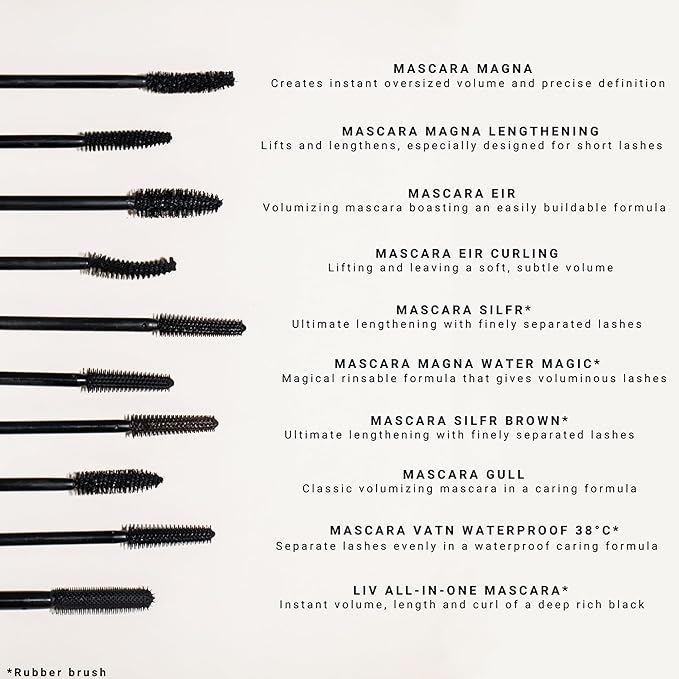 IDUN Minerals Mascara Silfr - Long Lasting, Thickening Brown Mineral Mascara - Flexible, Anti-Clumping Tapered Wand for Easy Lash Separating - Vegan, ophthalmologically Tested- Silfr Brown - 0.34 oz
