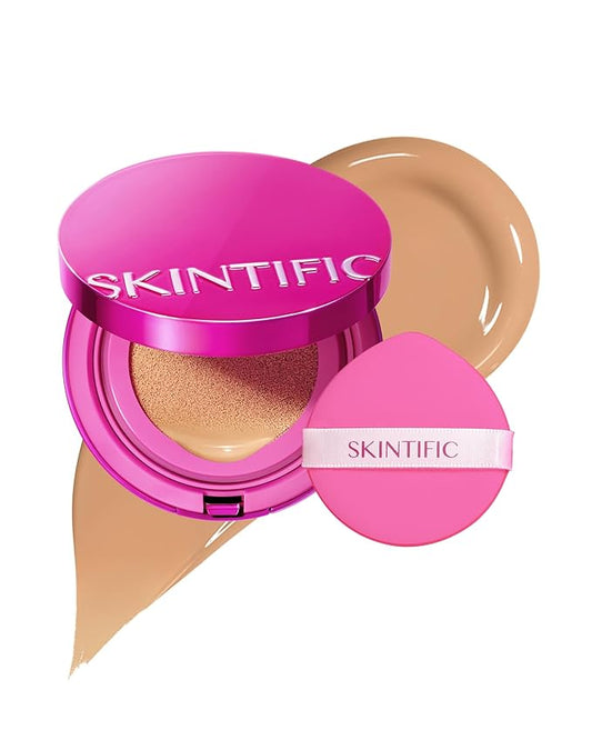 Pink Glow Cushion Foundation #04 Beige| Medium Coverage, Natural Dewy Glow Finish, Moisturizing for Dry Skin, Lightweight, Long-Lasting & Oxidation-Resistant