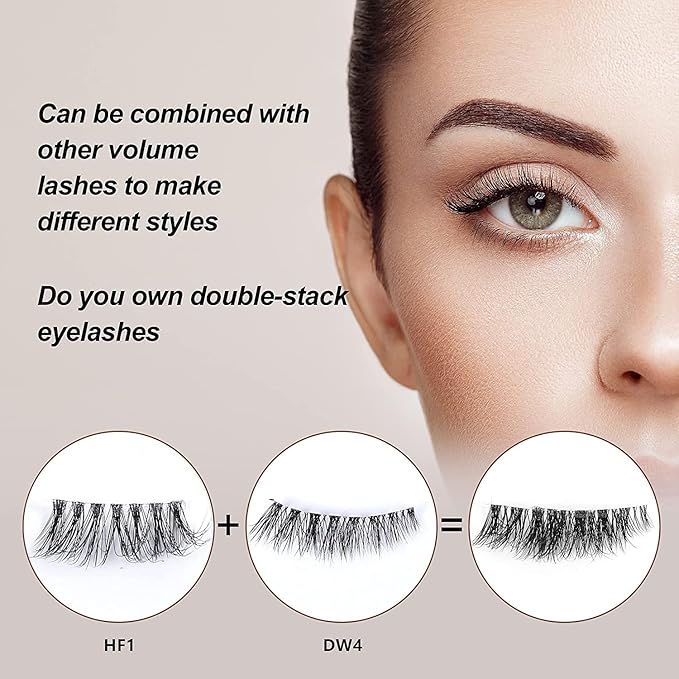 Frihappy Wispy Lashes 3 Pairs - Natural Half Lashes HF1