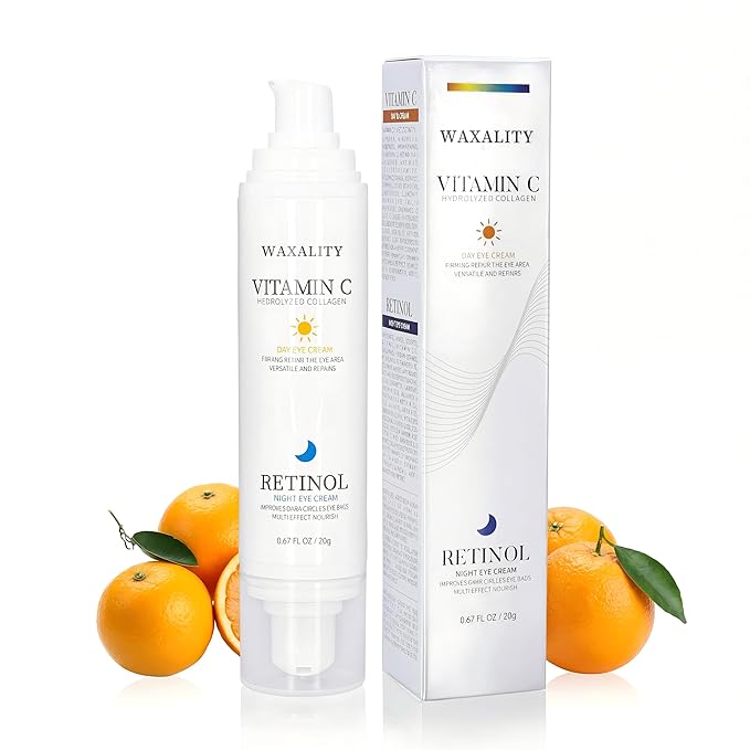 Under Eye Cream Dark Circles, Under Eye Skin Treatment Cream Reduces Puffiness, Fine Lines, Wrinkles and Eye Bags, Day & Night Brightening, Moisturizing & Firming Eye Serum with Vitamin C & Retinol