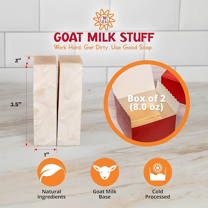 Goat Milk Stuff Goat Milk Soap - TEA TREE | Natural Soap Bars For Women and Men, Face Soap for acne - Handmade (Box of 2)