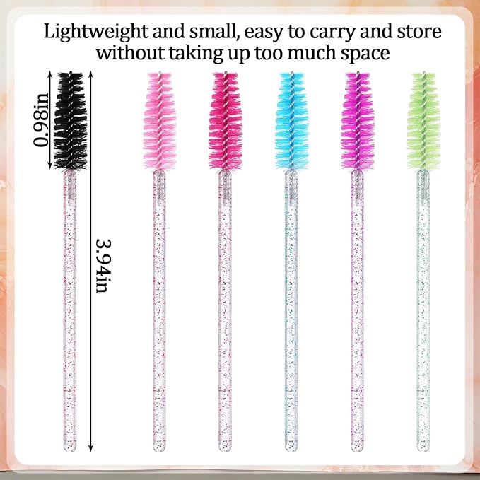 1000 Pcs Disposable Mascara Wands Bulk Mascara Eyelash Brush Spoolies Makeup Applicator Eyelash Wands for Eye Lash Extension, Eyebrow Comb, 3.9 x 0.2 x 0.3 Inch