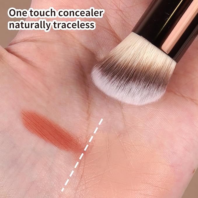MAANGE Makeup Brush Set 19 PCS Travel Makeup Brushes Eyeshaowder Powder Concealers Foundation Professional Make Up Brush Set with Case (Coffee)