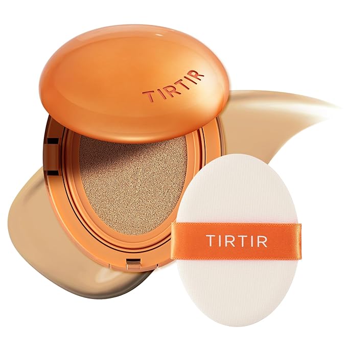 [*Mini Size*] TIRTIR Mask Fit Ai Filter Cushion Foundation | AI-Like Semi-Matte Finish - Up to 72-Hour Medium to Full Coverage Korean Make up Beauty, #28N Oat, 0.15 oz