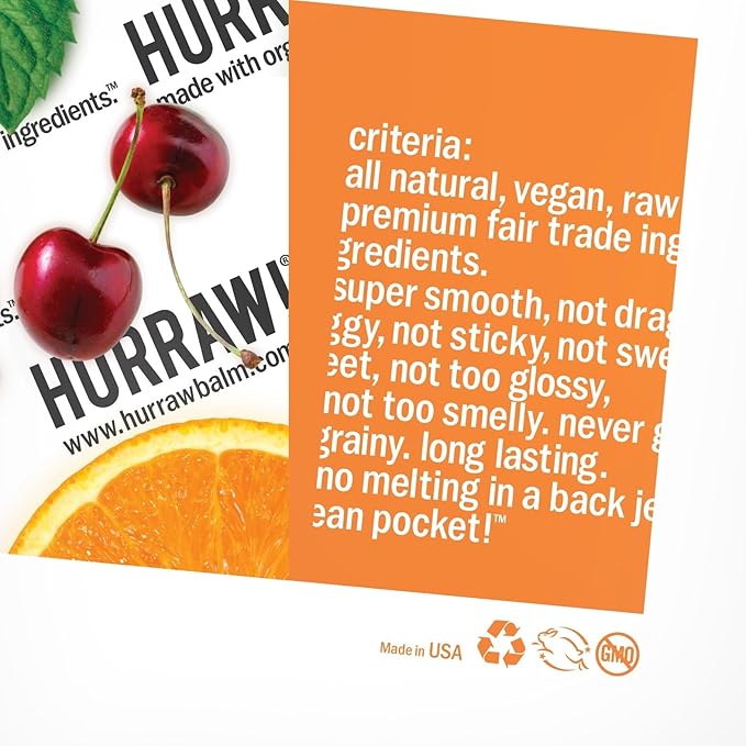 Hurraw! Coconut Lip Balm, 5 Pack: Organic, Certified Vegan, Cruelty and Gluten Free. Non-GMO, 100% Natural Ingredients. Bee, Shea, Soy and Palm Free. Made in USA