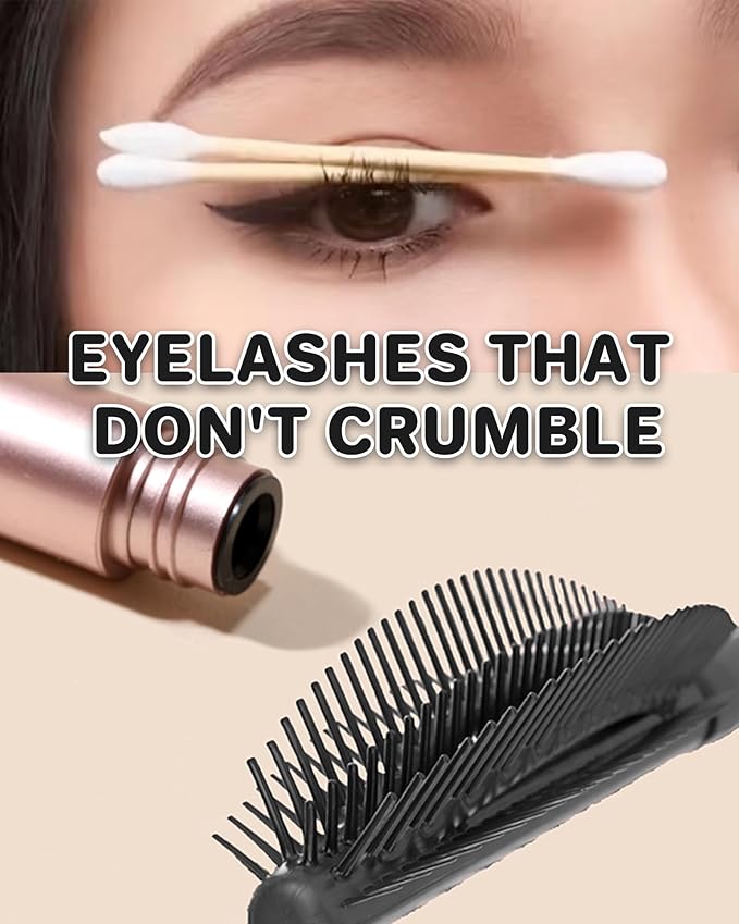 3D Curling Iron Wand Mascara - Volumizing Telescopic Mascara, Waterproof & Smudge-Proof, Liquid Lash Extensions Look, No Clumps, Flakes or Residue, Salon-Like Bold Lashes (Brown)
