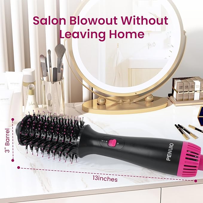 Hair Dryer Brush Blow Dryer in One, Upgraded 4 in 1 Hair Drying Hair Blowout Brush,One Step Hair Dryer and Styler Hot Air Negative Ion Anti-frizz Blowouts, Salon Volumizer & Straightener