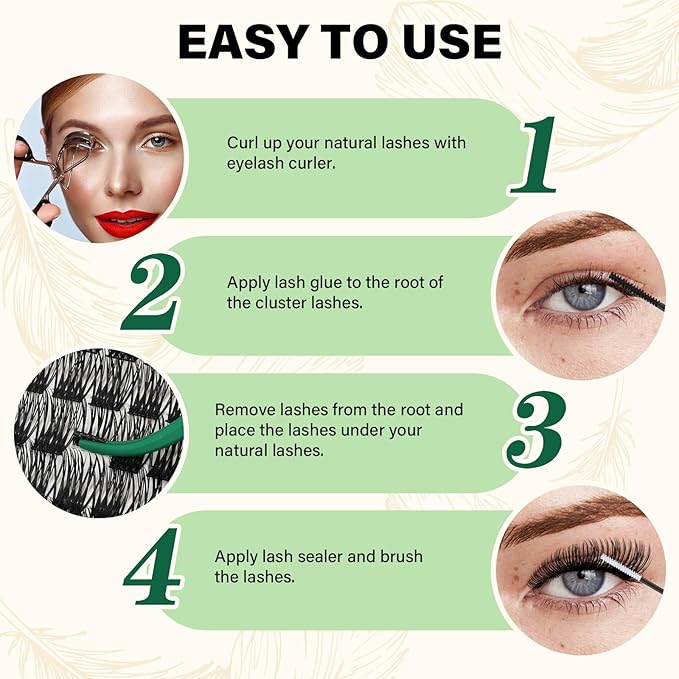 Lash Clusters 144pcs Individual Lashes D Curl 18mm Eyelash Clusters KEYYOU Air Touch Cluster Lashes Super Lightweight Soft Wispy Comfortable Easy DIY at Home(Air03-D-18mm)