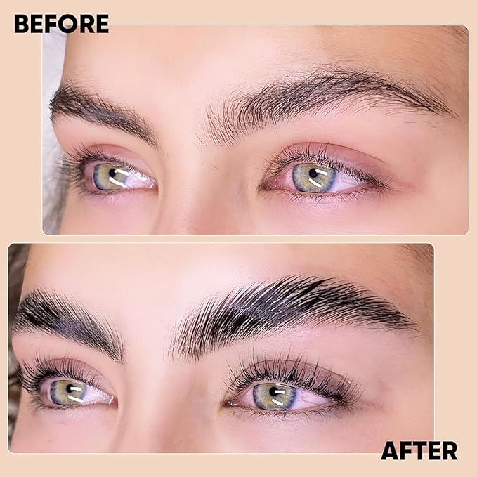 Libeauty Lash Lift and Color Kit Brow Lamination Kit with Black Color Quick Lifting Perming & Voluminous Coloring with Complete Tools DIY Eyelash Perm Use at Home & Salon Supplies