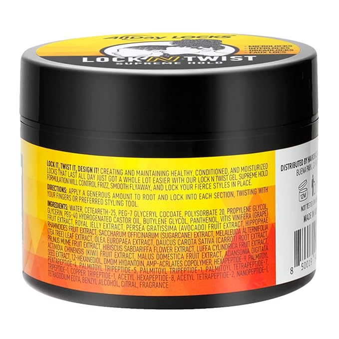 AllDay Locks Lock N Twist (5 oz) | Supreme Hold, No Frizz or Flaking | Hydrating, Nourishing Loc Booster | Grape & Avocado-Infused | Lock & Twist Braids, Locks, Twists, Cornrows | 5 oz
