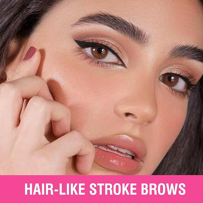 Eyebrow Pen, Brow Pencil 2-in-1 Dual-Ended Microblading Eyebrow Pencil with Micro-Fork-Tip & Precise Brush-Tip Crease Natural Hair-Like Brows, Last All-Day (Dark Brown)