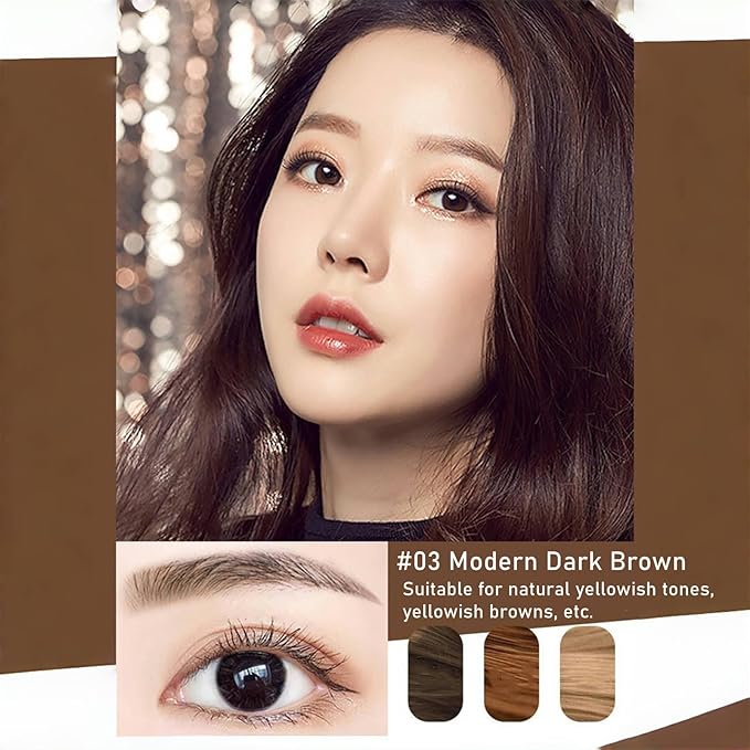 Eyebrow Pencil Dark Brown,6Pack Eyebrow Pencils for Women,Micro Brow Pencil Waterproof,Ultra-Precise Tip Long-Lasting Brow Pencils for Natural Looking Eye Brows,Built-In Brush,03 Modern Dark Brown.