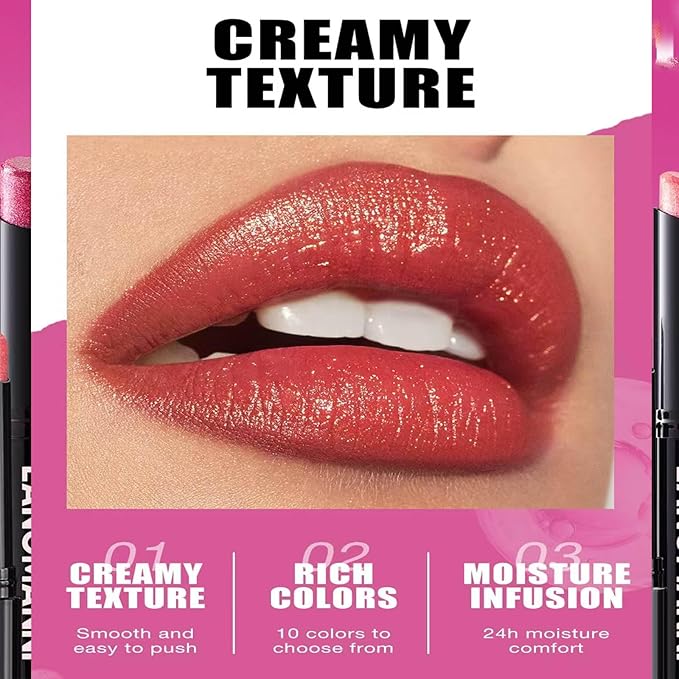 Long Lasting Waterproof Pearlescent & Glitter Lipstick - Ideal for Parties, Dates & Evening Events # 05