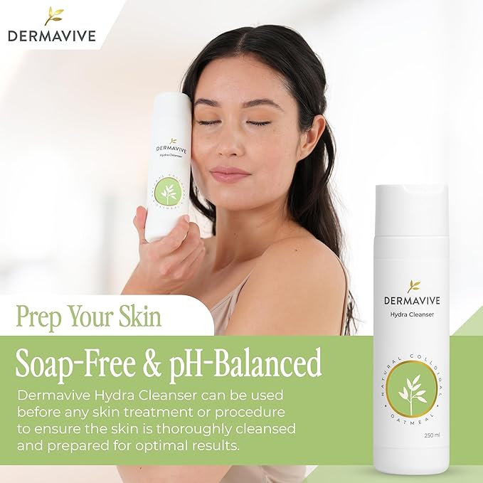 Hydrating Facial Cleanser, Soap-Free Gentle Cleanser with Colloidal Oatmeal & Vitamin E, Soothes & Moisturizes Dry Sensitive Skin, Suitable for All Skin Types, 250ml (8.5oz)