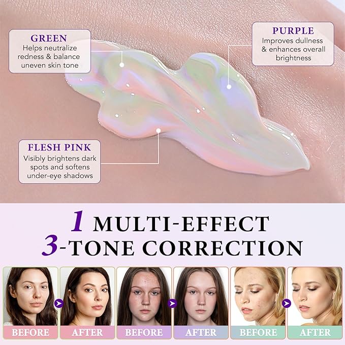 Primer for Face Before Makeup - Face Primer with SPF50+/PA++++｜Moisturizing & Brightening and Water & Sweat Resistant｜Make up Primerr｜Protecting & Repairing Base Makeup 1.4oz