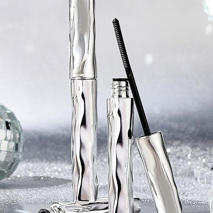 Steel Tube Eyelash Primer, Small Steel Tube Mascara, Waterproof Long-Lasting 3D Curling Eyelash Iron with No Flaking, Sweat-Proof, Quick-Drying and Reuse (3pcs)