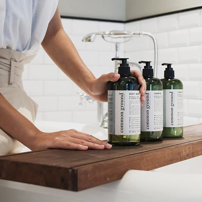 COMMON GROUND Natural Body Wash - Paraben & Cruelty Free, Vegan, Plant-Based, Botanical Scent & Avocado Oil Extracts - All Skin Types, Men & Women, Sensitive