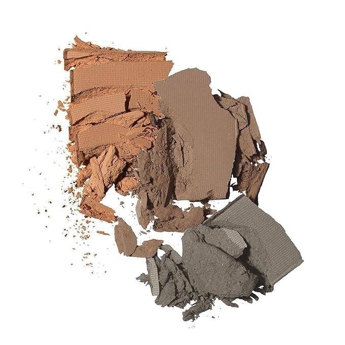 3-Color Eyebrow Powder Palette, Brow Powder Filler Kit With Mirror Brow Brush, Waterproof Neutral Eye Makeup for Women, Smudge-proof