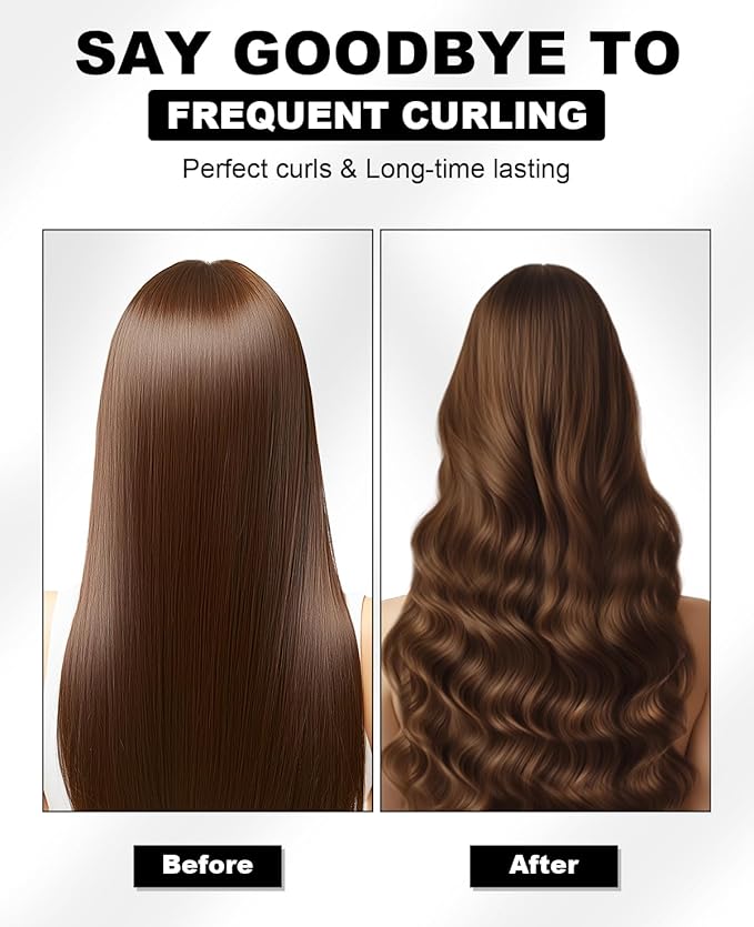 1 Inch Curling Wand,Ceramic Tourmaline Curling Iron Wand Professional for Beach Wave,Hair Curler Wand with No Clamp for Quick Styling,12 Adjustment Temperature,60 Minutes Auto Shut Off (1 INCH)