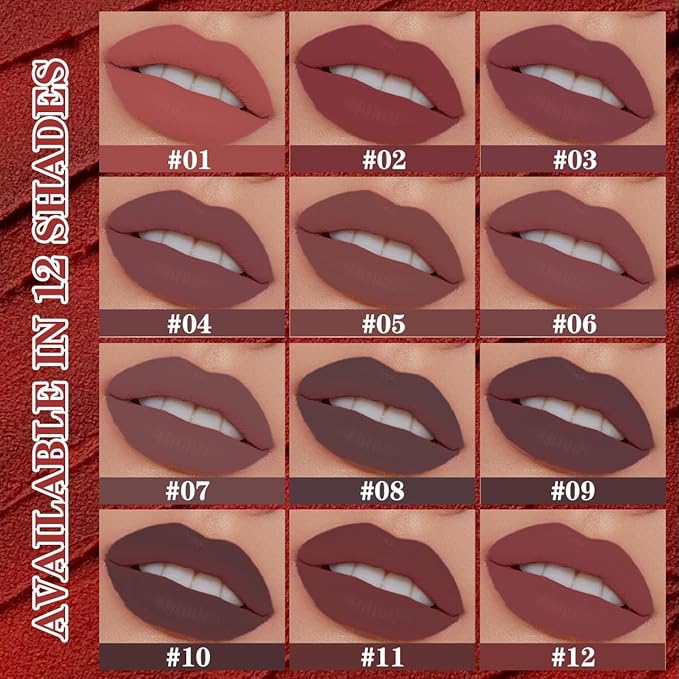 12PCS Lip Liner Pencils Set Pack for Shaping & Sculpting Lips, Modifieddark Lip Color Lipsticks,Long-Lasting Waterproof Lipsticks. (01, Color)