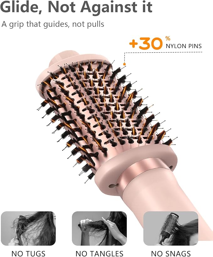 Hight Speed One-Step Volumizer Hair Dryer, 4-in-1 Hair Dryer Brush Blow Dryer & Styler Volumizer – Hot Air Straightener Brush for Frizz Control, Salon Blowout, Fast Drying with Ionic Technology