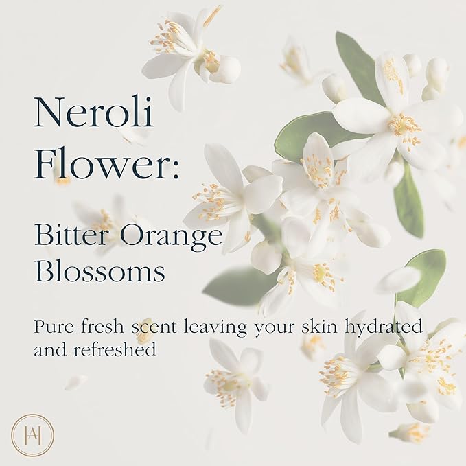 HMA | Neroli Water Facial Mist – 100% Pure Orange Blossom Hydrosol | Alcohol-Free Toner with Sodium Levulinate & Anisate | Hydrating Mist for Sensitive Skin | 3.38 FL Oz