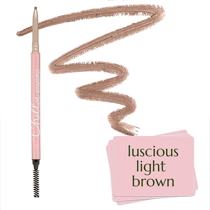 Chella Eye Brow Pencil – Easy-to-Use Brow Definer for Shaping, Filling & Blending – Long-Wear Light brown Eyebrow Pencils for Women with Precise Tip (Light Brown)